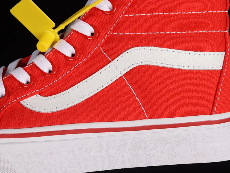 All categories Vans Vans series Vans Hi Vans high-top Vans SK8-Hi Vans official high-end branch classic red and white high-top casual sneakers VN000TS9GYK